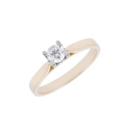 Chisholm Hunter 18ct Yellow Gold Brilliant Cut 0.25ct Diamond Solitaire Ring