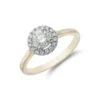 Chisholm Hunter 18ct Yellow Gold Brilliant Cut 0.65ct Diamond Halo Ring -Chisholm Hunter 1 001 01 0279