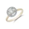 Chisholm Hunter 18ct Yellow Gold Brilliant Cut 0.90ct Diamond Halo Ring -Chisholm Hunter 1 001 01 0280