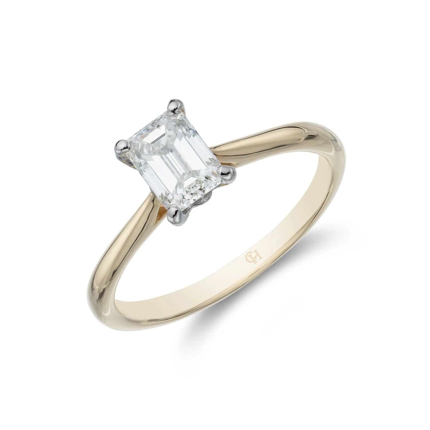 Chisholm Hunter 18ct Yellow Gold Emerald Cut 0.75ct Diamond Solitaire 3 Chisholm Hunter 18ct Yellow Gold Emerald Cut 0.75ct Diamond Solitaire