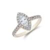 Chisholm Hunter 18ct Yellow Gold Marquise Cut 0.90ct Diamond Halo Solitaire Ring -Chisholm Hunter 1 001 05 0035
