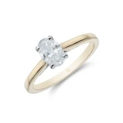 Chisholm Hunter 18ct Yellow Gold Oval Cut 0.75ct Diamond Solitaire Ring