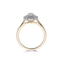 Chisholm Hunter 18ct Yellow Gold Oval Cut 0.50ct Diamond Double Halo Ring -Chisholm Hunter 1 001 06 0028c