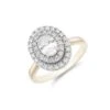 Chisholm Hunter 18ct Yellow Gold Oval Cut 0.75ct Diamond Halo Solitaire Ring -Chisholm Hunter 1 001 06 0029