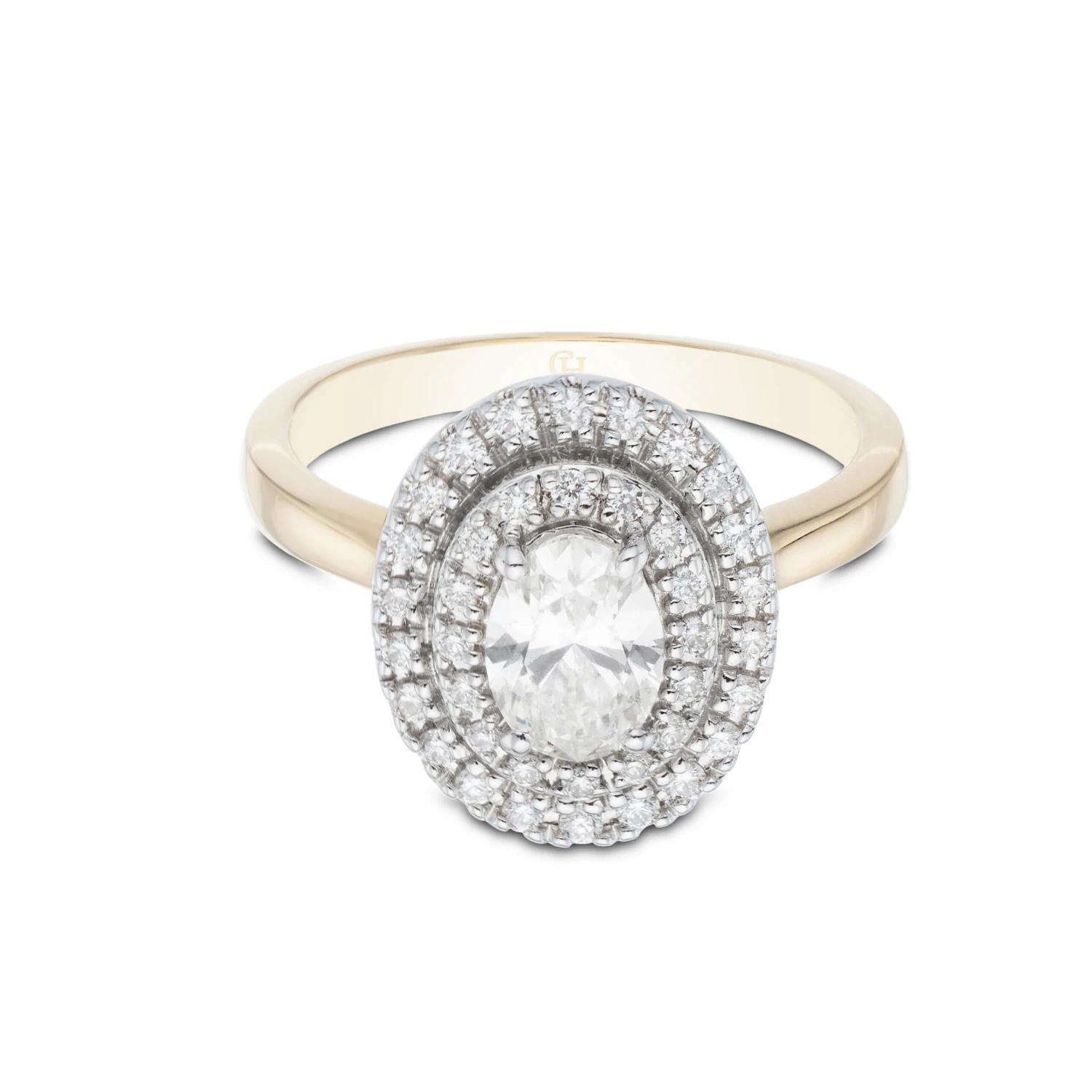Chisholm Hunter 18ct Yellow Gold Oval Cut 0.75ct Diamond Halo Solitaire Ring 4 Chisholm Hunter 18ct Yellow Gold Oval Cut 0.75ct Diamond Halo Solitaire Ring - Image 2