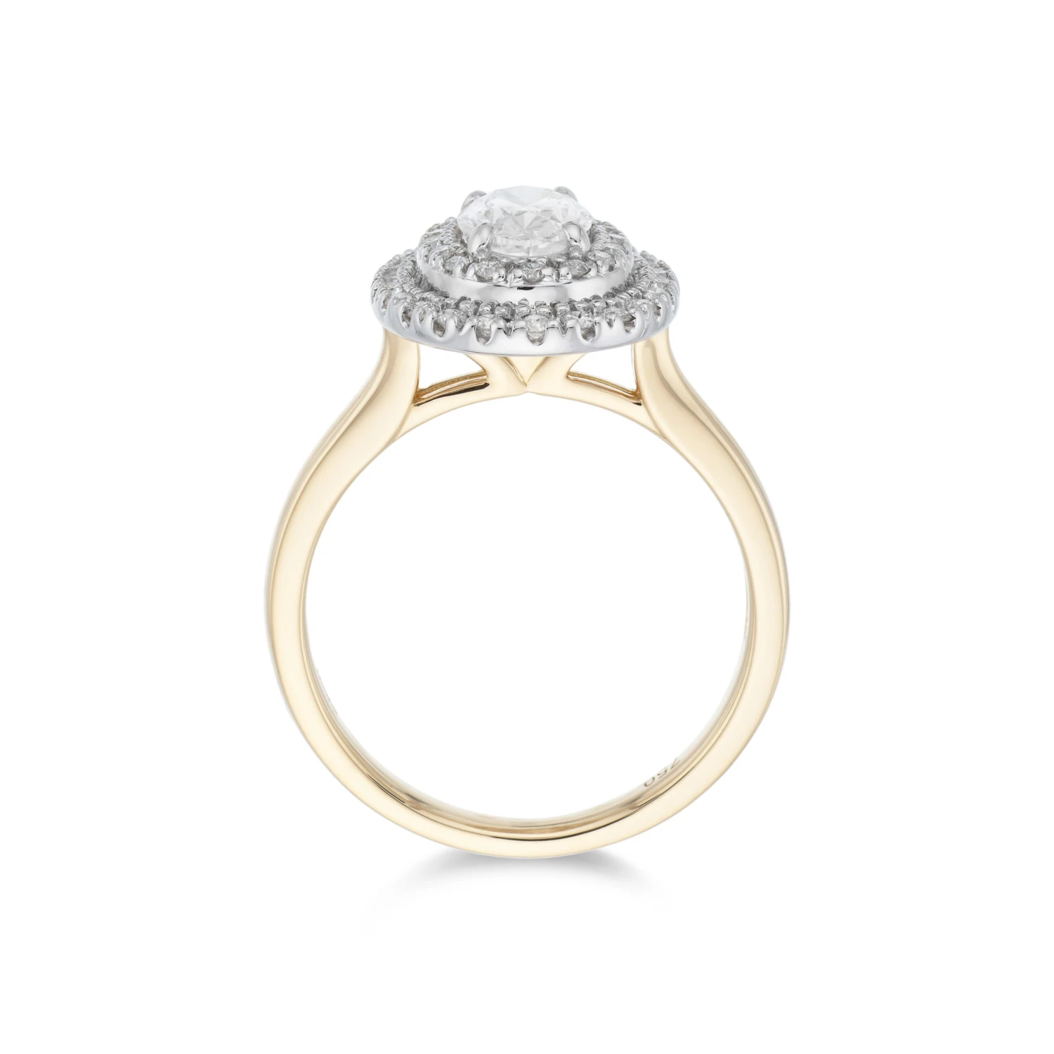 Chisholm Hunter 18ct Yellow Gold Oval Cut 0.75ct Diamond Halo Solitaire Ring 5 Chisholm Hunter 18ct Yellow Gold Oval Cut 0.75ct Diamond Halo Solitaire Ring - Image 3