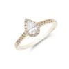 Chisholm Hunter 18ct Yellow Gold Pear Cut 0.45ct Diamond Halo Solitaire Ring -Chisholm Hunter 1 001 08 0027 yellow gold diamond ring 3