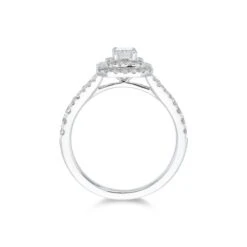 Chisholm Hunter Platinum Emerald Cut 0.33ct Diamond Halo Solitaire Ring 9 Chisholm Hunter Platinum Emerald Cut 0.33ct Diamond Halo Solitaire Ring -Chisholm Hunter 1 001 21 0021c
