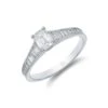 Chisholm Hunter Platinum Emerald Cut 0.33ct Diamond Solitaire Ring