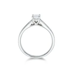 Chisholm Hunter Platinum Emerald Cut 0.33ct Diamond Solitaire Ring -Chisholm Hunter 1 001 21 0024c