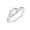 Chisholm Hunter Platinum Emerald Cut 0.75ct Diamond Solitaire Ring -Chisholm Hunter 1 001 21 0026