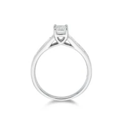 Chisholm Hunter Platinum Emerald Cut 0.75ct Diamond Solitaire Ring -Chisholm Hunter 1 001 21 0026c