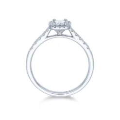 Chisholm Hunter Platinum Emerald Cut 0.60ct Diamond Halo Solitaire Ring 13 Chisholm Hunter Platinum Emerald Cut 0.60ct Diamond Halo Solitaire Ring -Chisholm Hunter 1 001 21 0027c