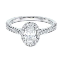 Chisholm Hunter Platinum Oval Cut 1.15ct Diamond Halo Solitaire -Chisholm Hunter 1 001 22 0006 d 1 1