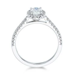 Chisholm Hunter Platinum Oval Cut 1.15ct Diamond Halo Solitaire -Chisholm Hunter 1 001 22 0006 d 2 1