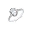 Chisholm Hunter Platinum Oval Cut 0.75ct Diamond Halo Ring -Chisholm Hunter 1 001 22 0007 p 1