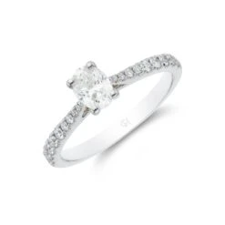 Chisholm Hunter Platinum Oval Cut 0.50ct Diamond Solitaire Ring