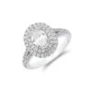 Chisholm Hunter Platinum Oval Cut 0.75ct Diamond Halo Solitaire Ring -Chisholm Hunter 1 001 22 0017 1