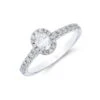 Chisholm Hunter Platinum Oval Cut 0.60ct Diamond Halo Solitaire Ring -Chisholm Hunter 1 001 22 0018 white gold halo ring 3