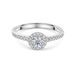 Chisholm Hunter 9ct White Gold Round Brilliant 0.50ct Diamond Halo Solitaire Ring 11 Chisholm Hunter 9ct White Gold Round Brilliant 0.50ct Diamond Halo Solitaire Ring -Chisholm Hunter 1 001 29 0256 d1