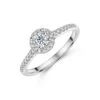 Chisholm Hunter 9ct White Gold Round Brilliant 0.50ct Diamond Halo Solitaire Ring -Chisholm Hunter 1 001 29 0256 p 1