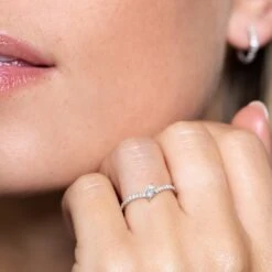 Chisholm Hunter 9ct White Gold 0.26ct Marquise Cut Diamond Solitaire Ring -Chisholm Hunter 1 001 31 0053 om 1