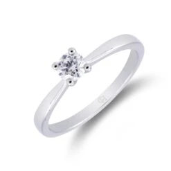 Chisholm Hunter Platinum Brilliant Cut 0.33ct Diamond Solitaire Ring