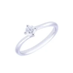 Chisholm Hunter Platinum Brilliant Cut 0.50ct Diamond Twist Solitaire Ring