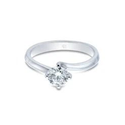 Chisholm Hunter Platinum Brilliant Cut 0.75ct Diamond Twist Solitaire Ring -Chisholm Hunter 1 001 50 0263b