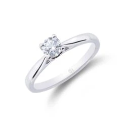Chisholm Hunter Platinum Brilliant Cut 0.40ct Diamond Solitaire Ring