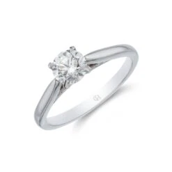 Chisholm Hunter Platinum Brilliant Cut 0.85ct Diamond Solitaire Ring