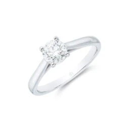Chisholm Hunter Moments Platinum 'Princess' Brilliant Cut 0.75ct Diamond Solitaire Ring
