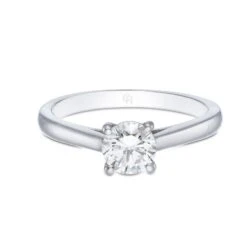Chisholm Hunter Platinum Round Brilliant Moments 'Lotus' 0.75ct Diamond Solitaire Ring -Chisholm Hunter 1 001 50 0432 d 1