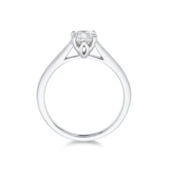 Chisholm Hunter Platinum Round Brilliant Moments 'Lotus' 0.75ct Diamond Solitaire Ring -Chisholm Hunter 1 001 50 0432c 1