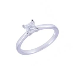 Chisholm Hunter Platinum Princess Cut 0.50ct Diamond Solitaire Ring