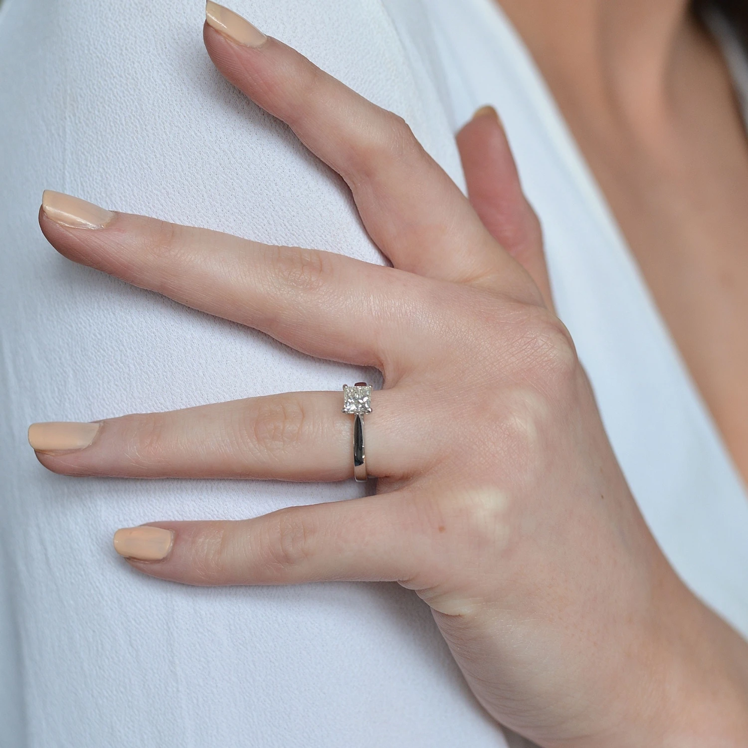 Chisholm Hunter Platinum Princess Cut 0.75ct Diamond Solitaire Ring 5 Chisholm Hunter Platinum Princess Cut 0.75ct Diamond Solitaire Ring - Image 3