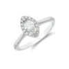 Chisholm Hunter Platinum Marquise Cut 0.33ct Diamond Halo Solitaire Ring -Chisholm Hunter 1 001 53 0031 1