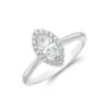 Chisholm Hunter Platinum Marquise Cut 0.50ct Diamond Halo Solitaire Ring -Chisholm Hunter 1 001 53 0032