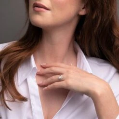 Chisholm Hunter Platinum Marquise Cut 0.50ct Diamond Halo Solitaire Ring -Chisholm Hunter 1 001 53 0032 1