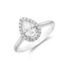 Chisholm Hunter Platinum Pear Cut 0.75ct Diamond Halo Solitaire Ring -Chisholm Hunter 1 001 55 0053