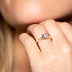 Chisholm Hunter 9ct Yellow Gold Brilliant Cut 0.35ct Diamond Solitaire Ring -Chisholm Hunter 1 001 77 0053 ls 2