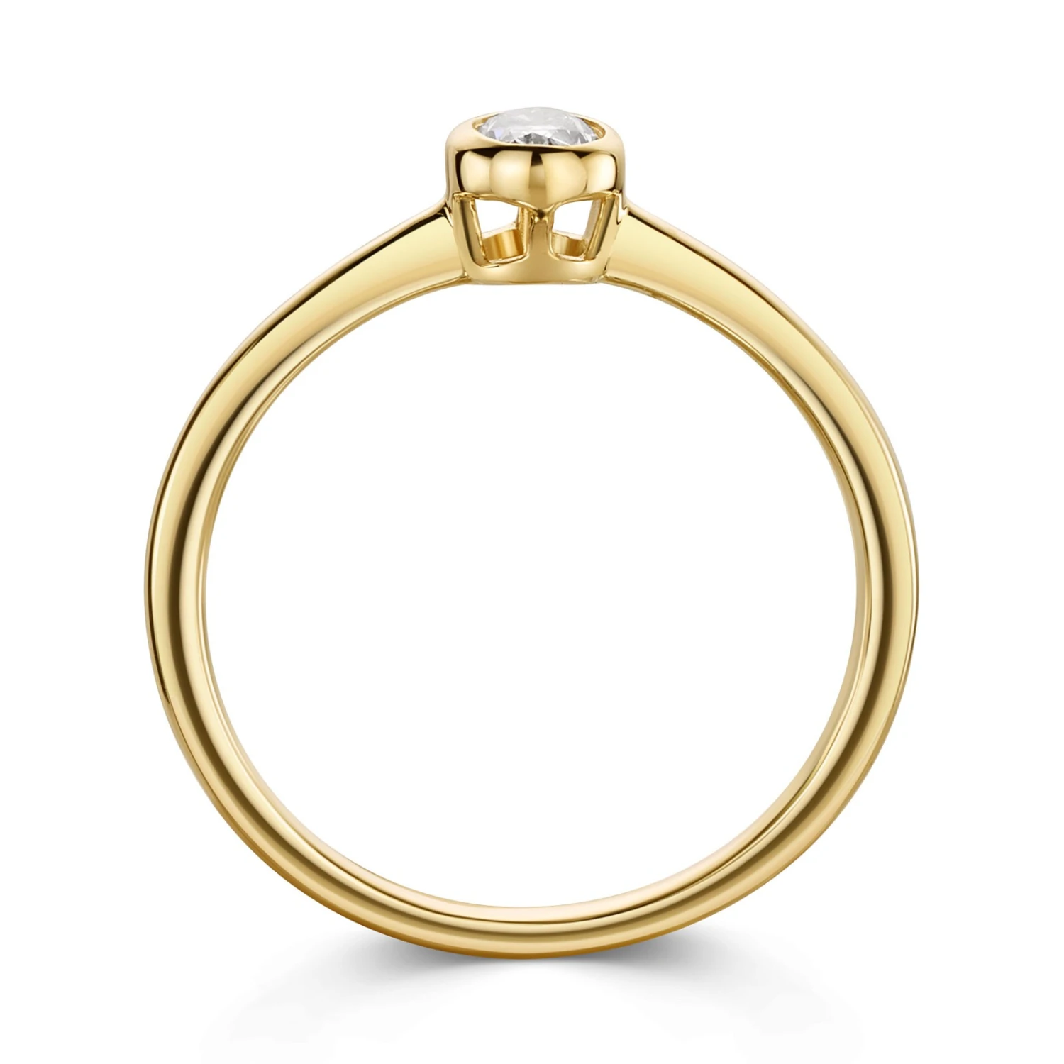 Chisholm Hunter 9ct Yellow Gold Oval Cut 0.25ct Diamond Solitaire Ring 6 Chisholm Hunter 9ct Yellow Gold Oval Cut 0.25ct Diamond Solitaire Ring - Image 4