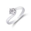 Chisholm Hunter 9ct White Gold Brilliant Cut 0.15ct Diamond Twist Solitaire Ring -Chisholm Hunter 1 001 78 0067 hero