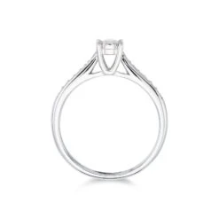 Chisholm Hunter 9ct White Gold Brilliant Cut 0.20ct Diamond Solitaire Ring -Chisholm Hunter 1 001 78 0068c 1
