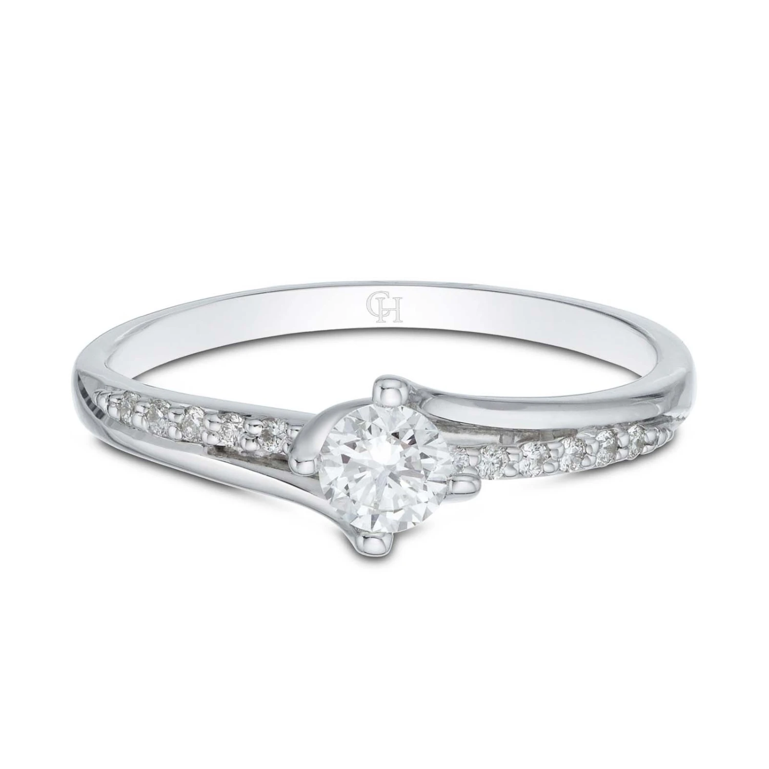 Chisholm Hunter 9ct White Gold Brilliant Cut 0.33ct Diamond Solitaire Ring 5 Chisholm Hunter 9ct White Gold Brilliant Cut 0.33ct Diamond Solitaire Ring - Image 3