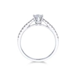 Chisholm Hunter 9ct White Gold 0.50ct Diamond Solitaire Ring -Chisholm Hunter 1 001 78 0132 d 2
