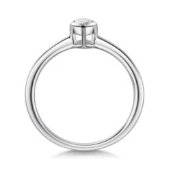 Chisholm Hunter 9ct White Gold Pear Cut 0.25ct Diamond Solitaire Ring -Chisholm Hunter 1 001 78 0134 d2