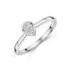Chisholm Hunter 9ct White Gold Pear Cut 0.25ct Diamond Solitaire Ring -Chisholm Hunter 1 001 78 0134 p 1