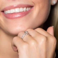 Chisholm Hunter 9ct White Gold Round Brilliant Illusion Set Diamond 0.60ct Solitaire Ring -Chisholm Hunter 1 001 78 0138 om 1