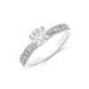 Chisholm Hunter 9ct White Gold Round Brilliant Illusion Set Diamond 0.60ct Solitaire Ring
